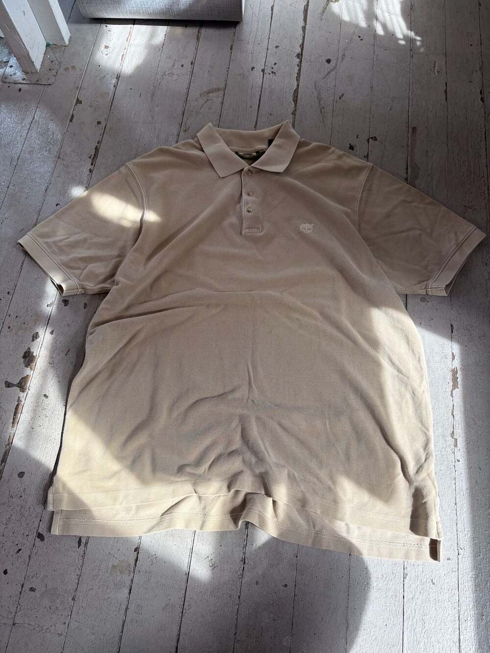 Timberland Men's Tan Pique Polo Shirt Size XXL